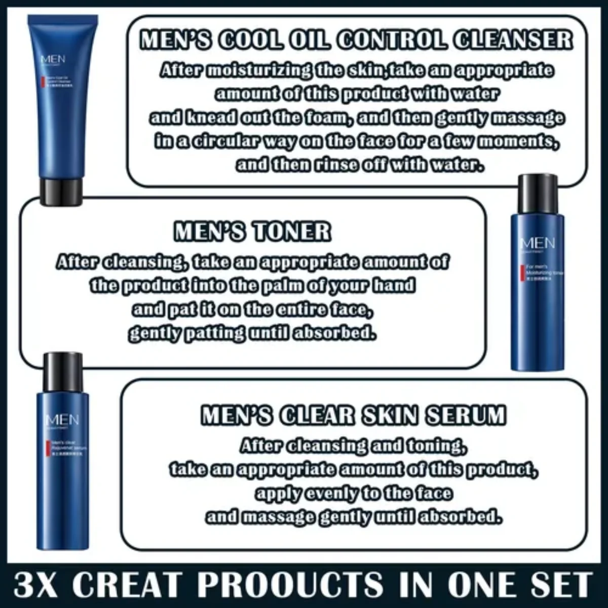 Kit Facial Anti Edad Hombres Veze 3 Pcs  - Imagen 3