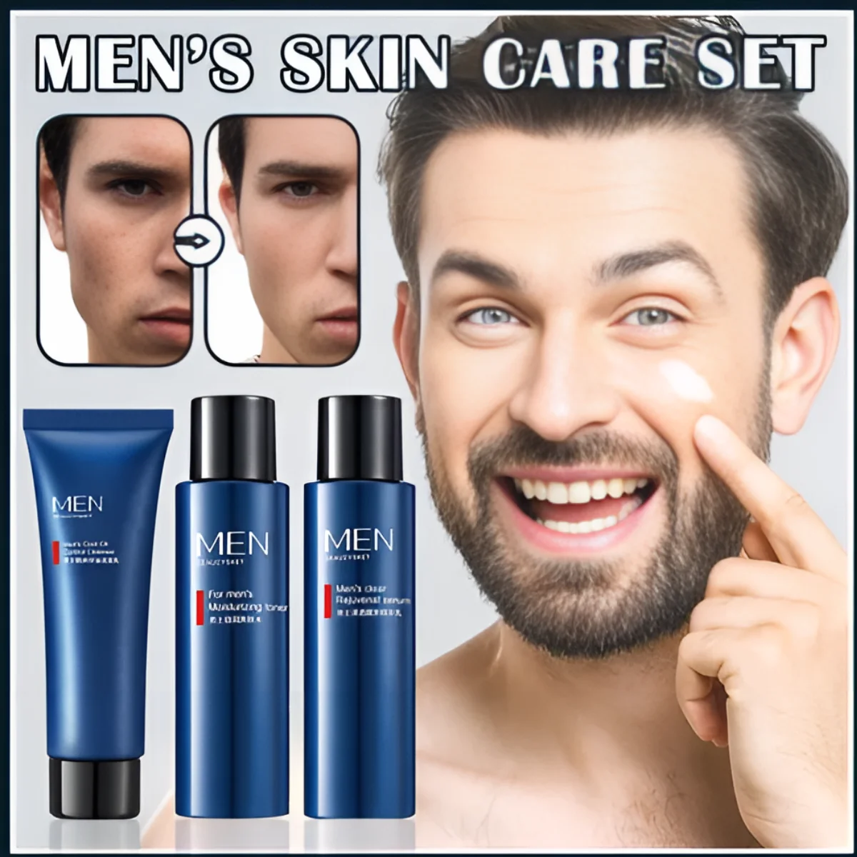 Kit Facial Anti Edad Hombres Veze 3 Pcs  - Imagen 4