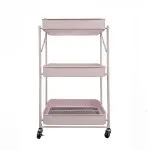 Carrito Organizador De Metal Plegable De 3 Niveles - Imagen 2