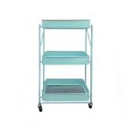 Carrito Organizador De Metal Plegable De 3 Niveles - Imagen 3