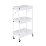 Carrito Organizador De Metal Plegable De 3 Niveles - Imagen 4