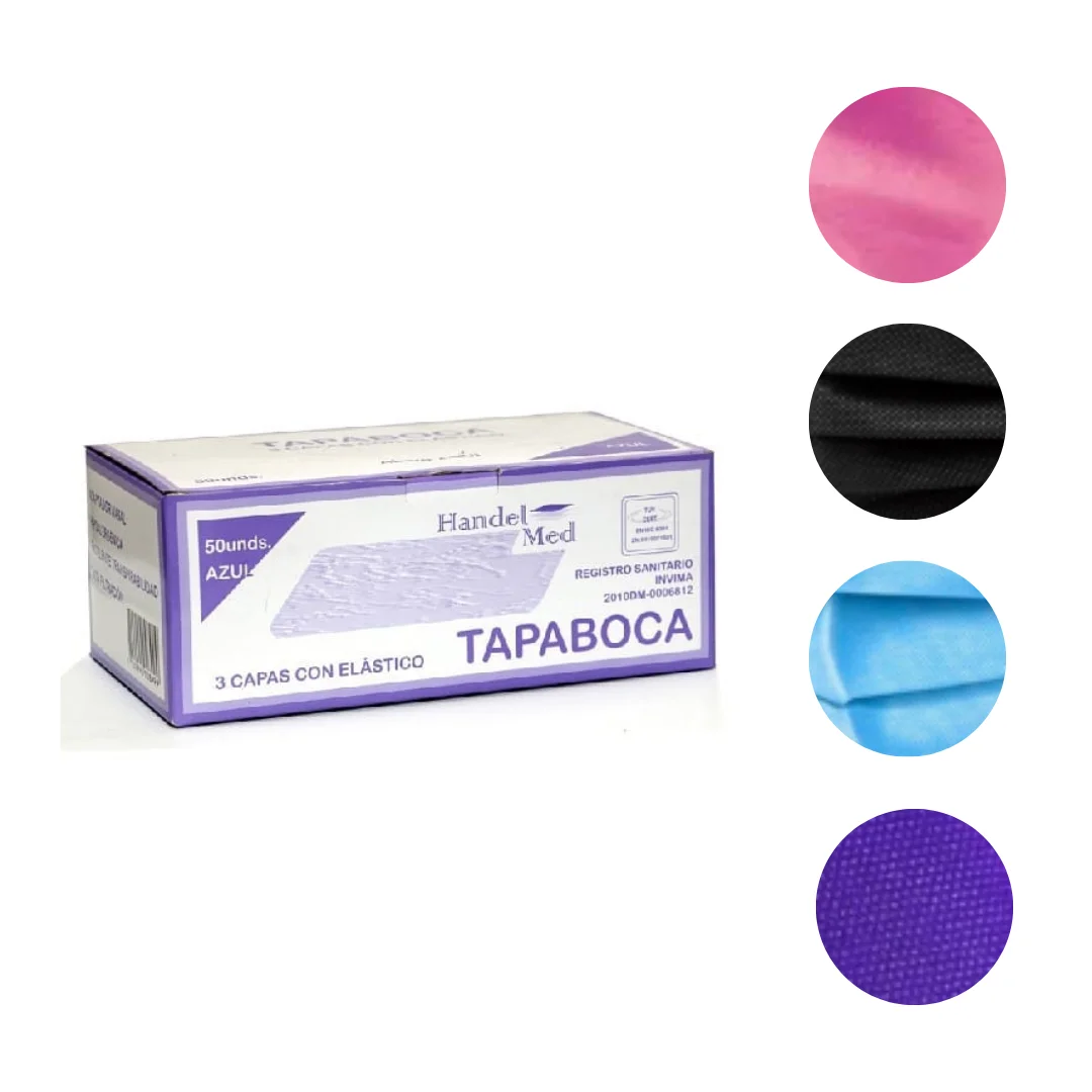 Tapabocas con Elástico – Caja x 50 Unidades - Imagen 2