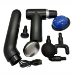 Pistola Fascial Gun Negra Calor/Frio 6 En 1 + Extensión