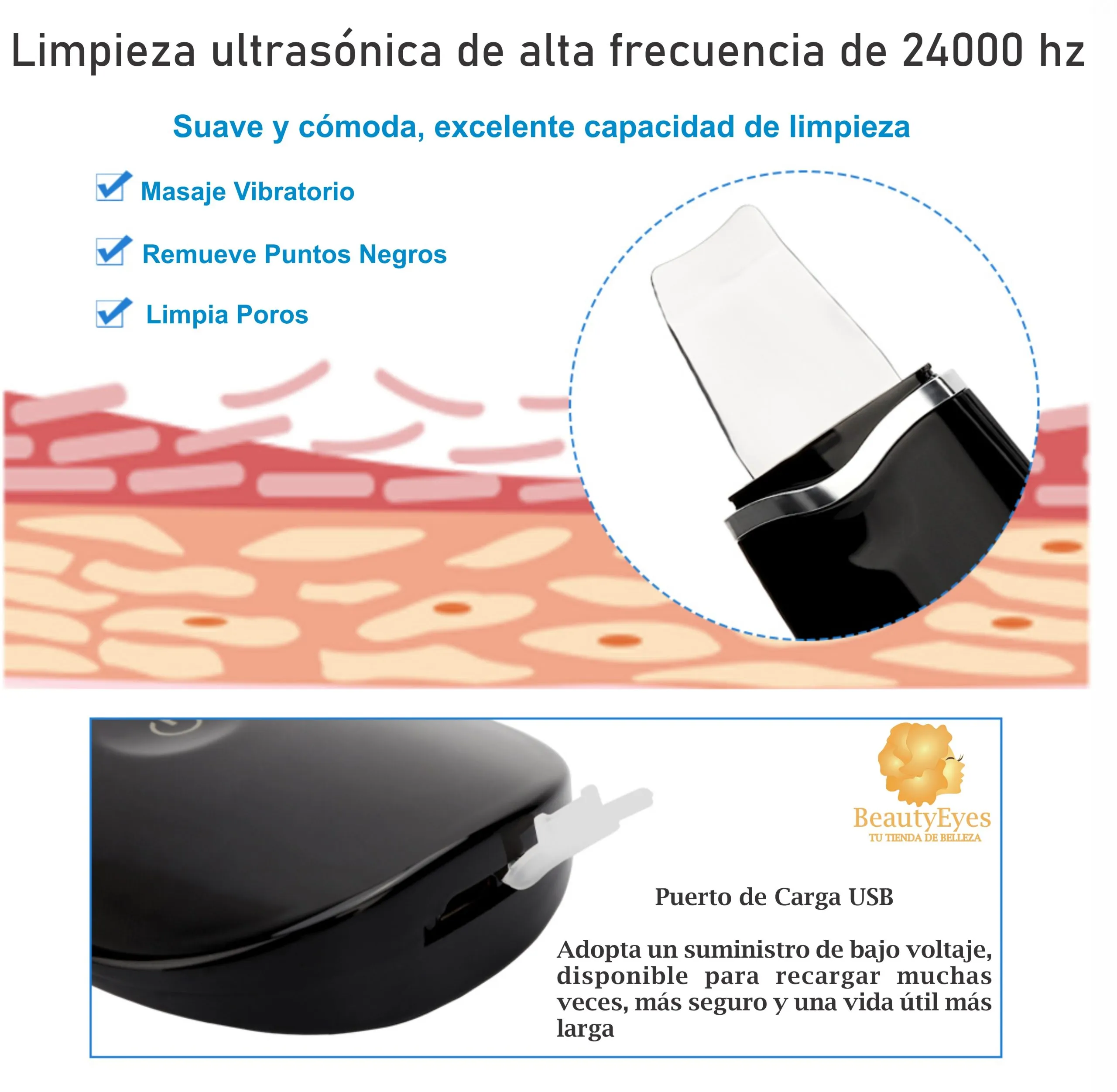 PEELING ULTRASONISO 4 Peeling Ultrasonico Paleta Limpieza - Imagen 6