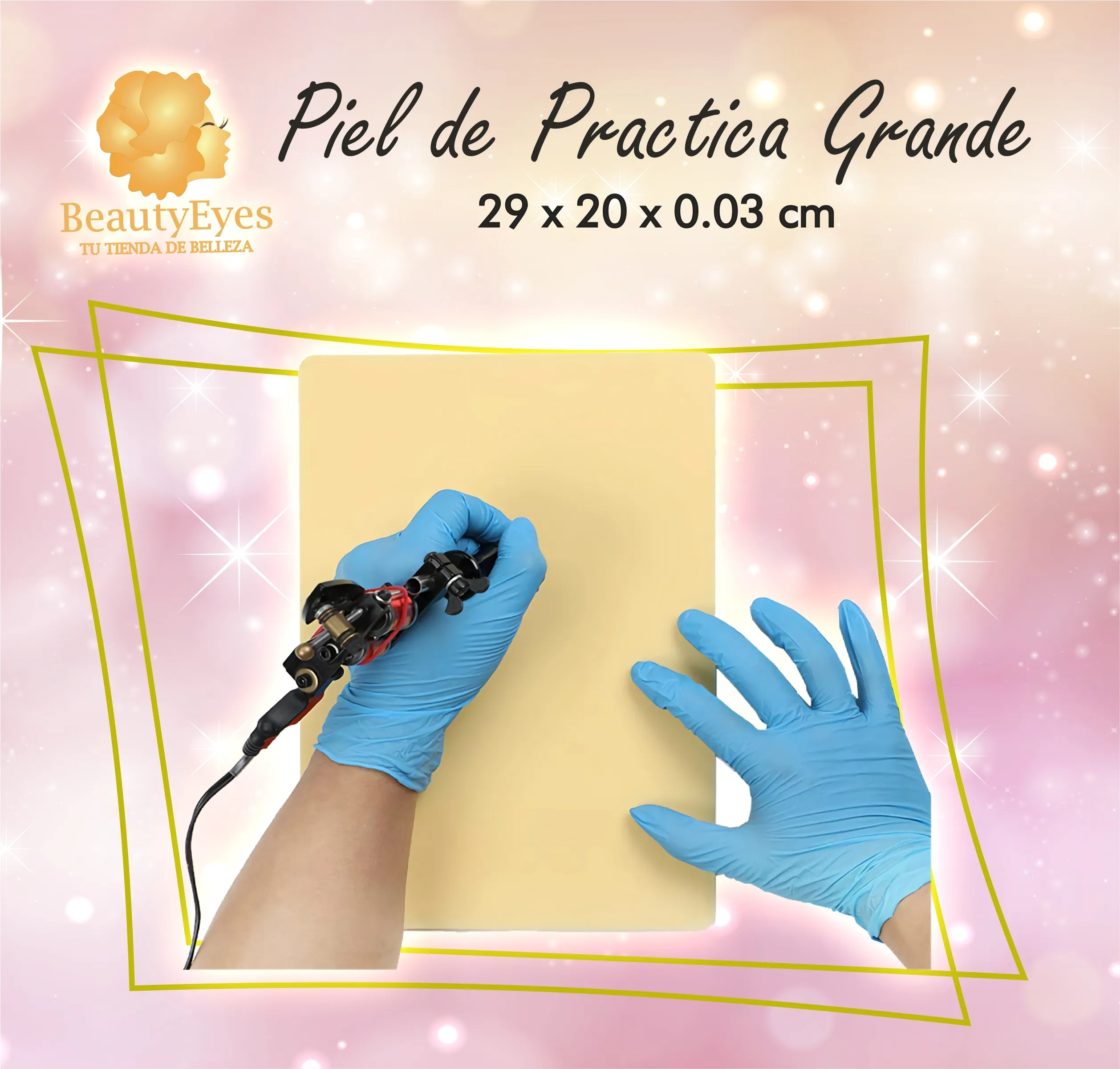 Piel Sintetica Practica Grande Microblading Tattoo 20x29 Cm - Imagen 2