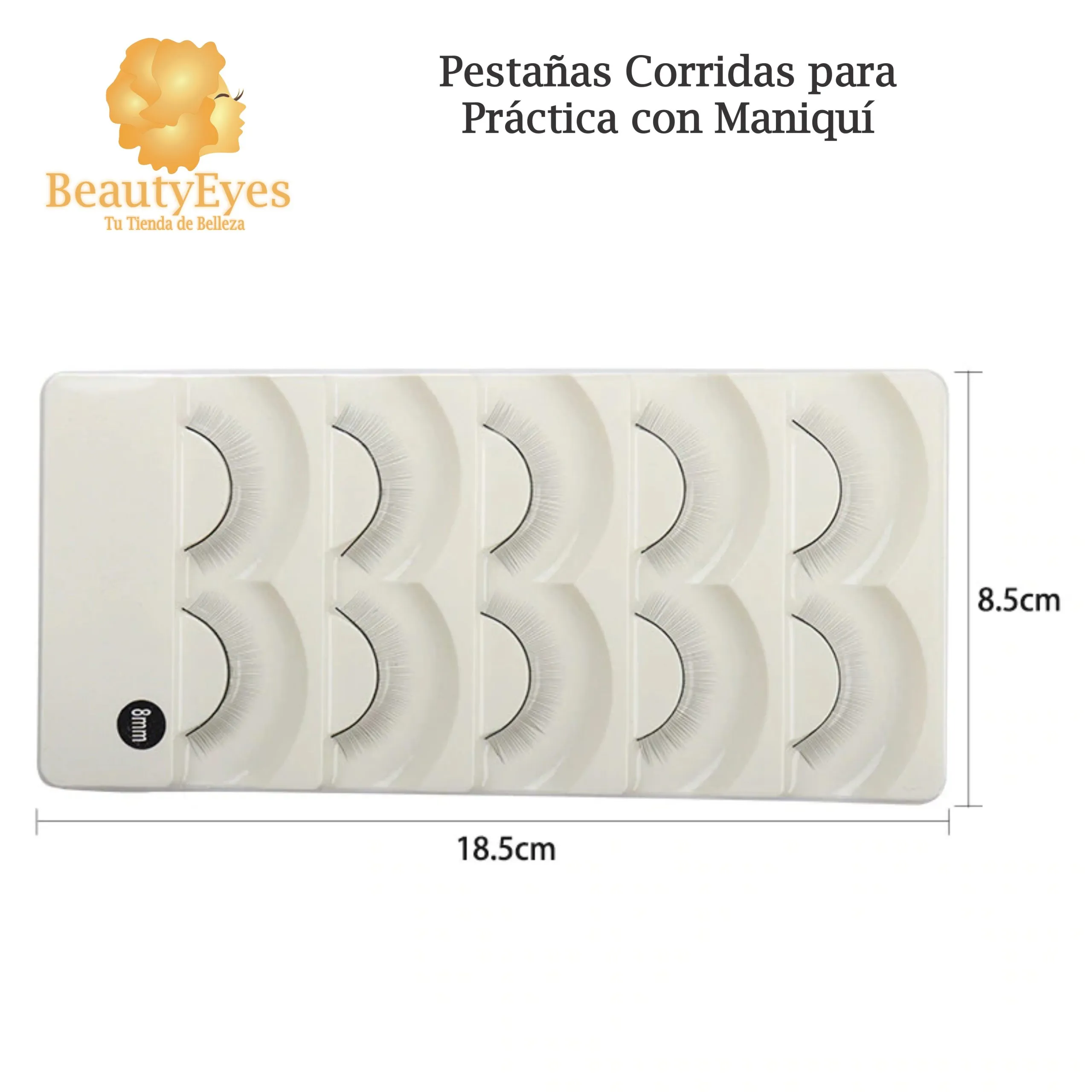1 Set Pestañas Tiras Practica en Maniqui - Imagen 4