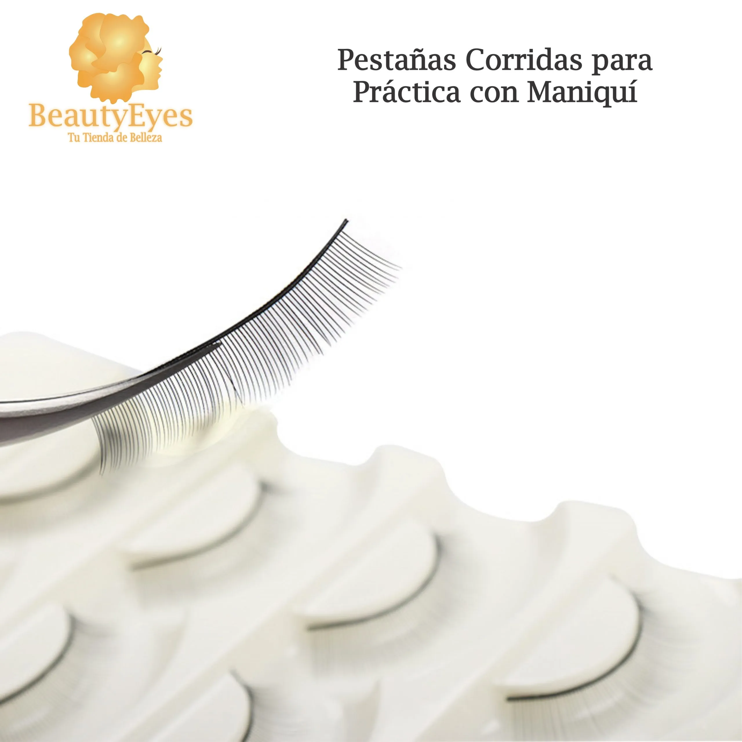 1 Set Pestañas Tiras Practica en Maniqui - Imagen 6
