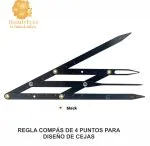 Regla Compas 4 Puntas Microblading dise?o de cejas - Imagen 2