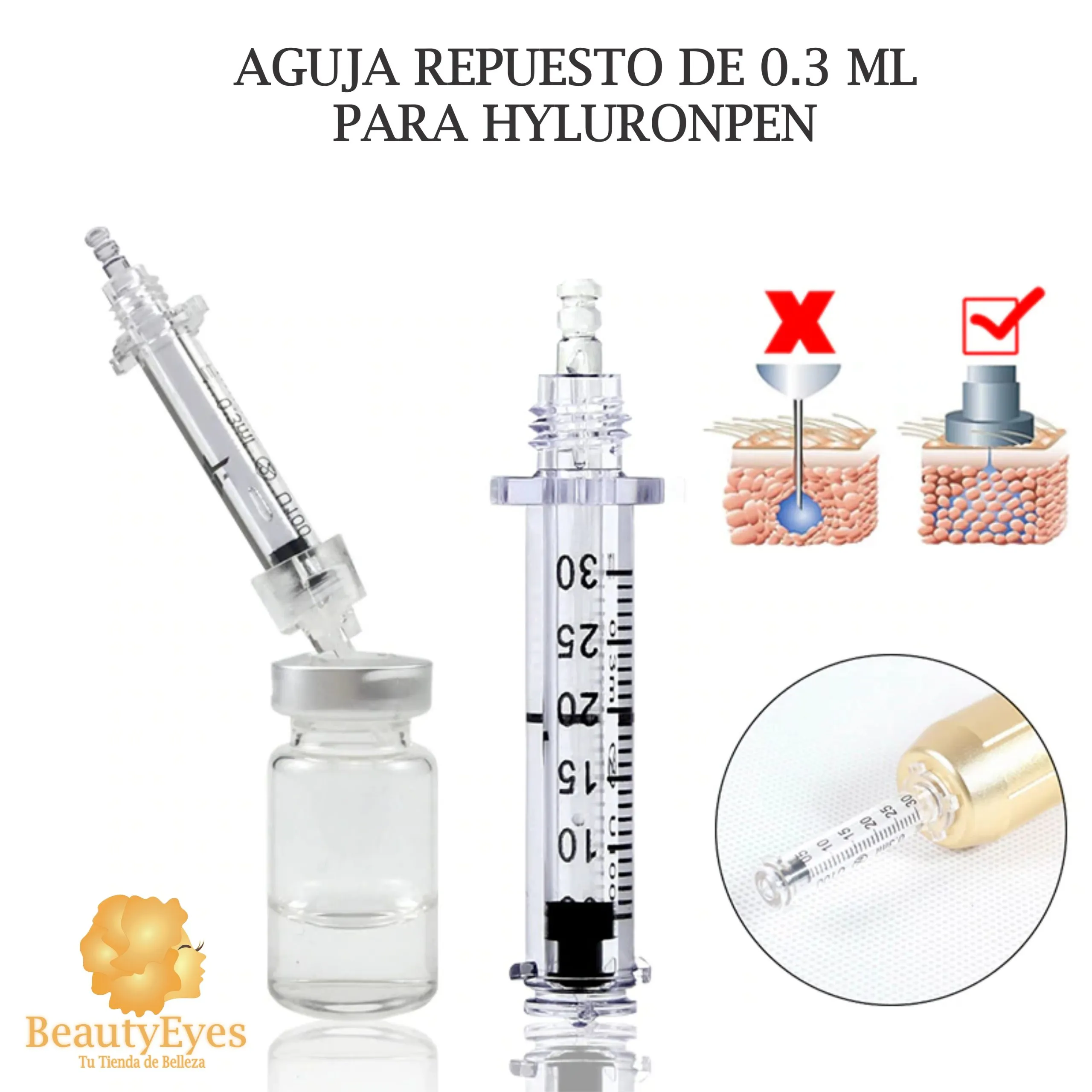 REPUESTOS HYLURONPEN_3 Geringa Cartucho de Hyaluron Pen de 0.3ml - Imagen 3