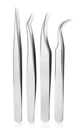 Set de 4 Pinzas para colocacion de Extensiones de pesta?as - Imagen 3