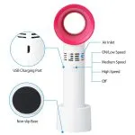Mini Ventilador Recargable Portatil Abanico Sin Aspas - Imagen 4