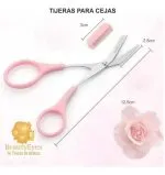 Tijera Para Cejas Con Peine Guia