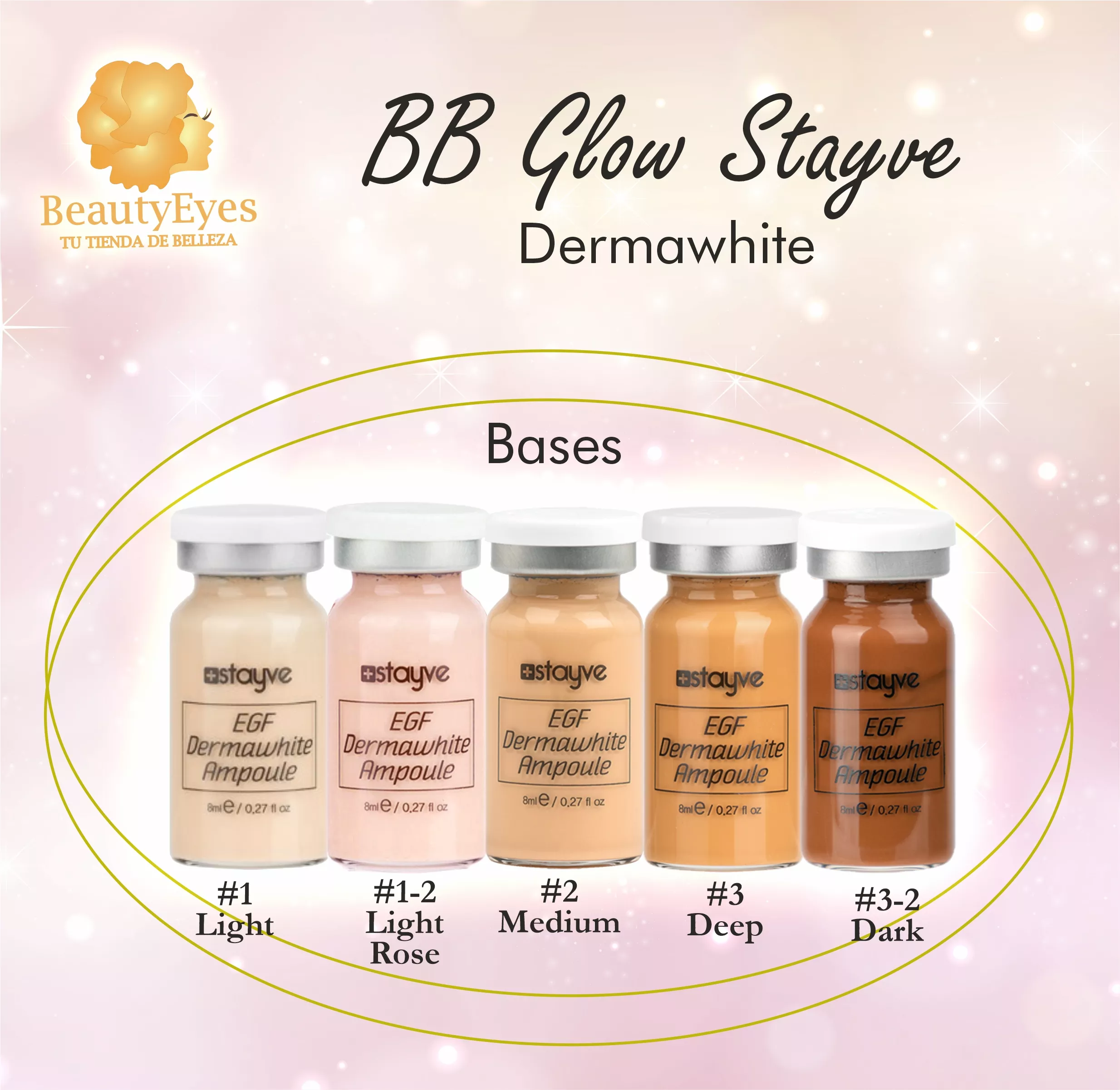 TODAS LAS BASES Bb Glow Stayve  Dermawhite Bases - Imagen 1