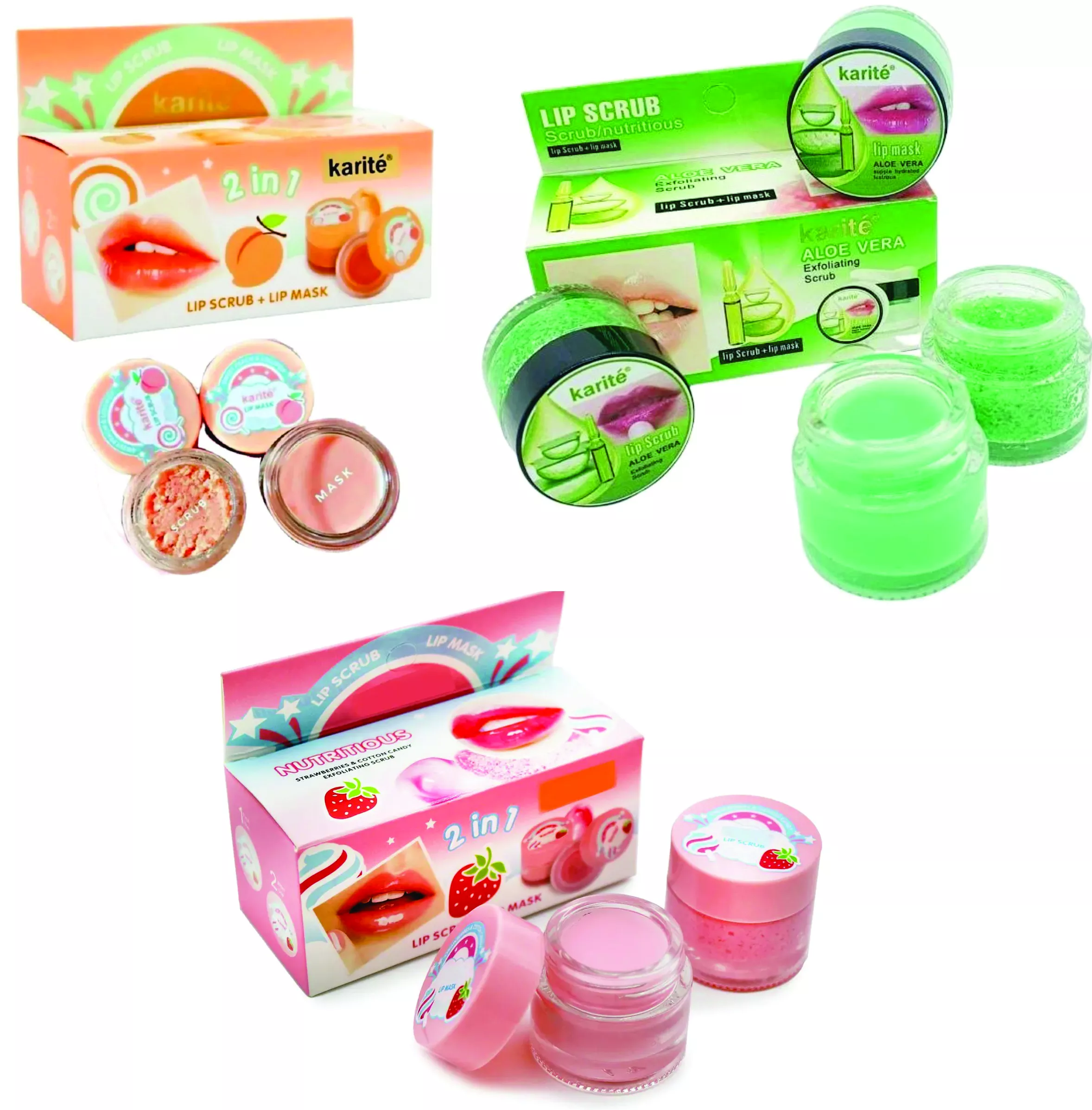 TODOS LOS 2 EN 1 Exfoliante De Labios  2 en 1 Karite Original - Imagen 1