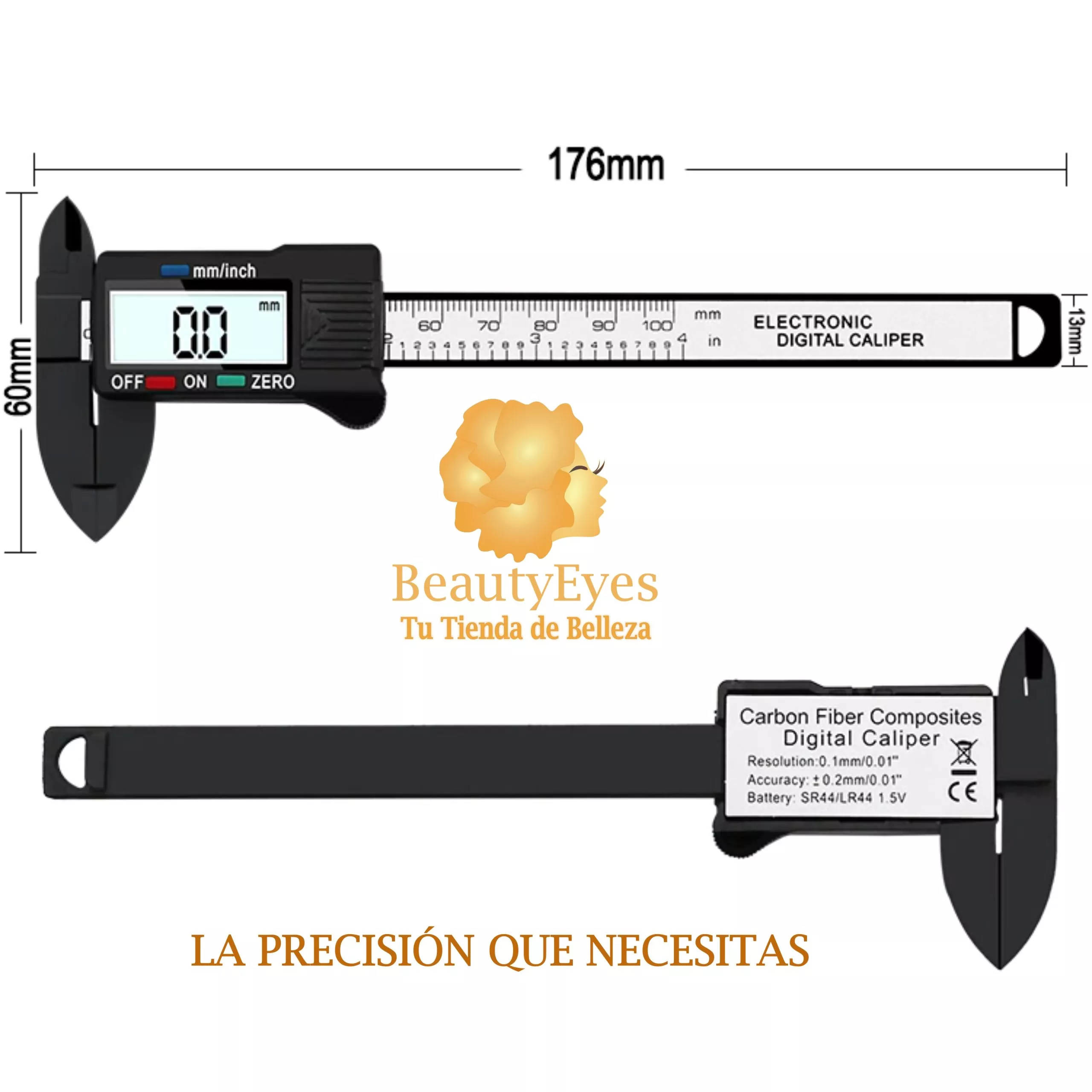 VERNIER_DIGITAL_3 Pie De Rey Regla Digital Ceja - Imagen 1