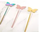 Espejo Liso Metal Mariposa