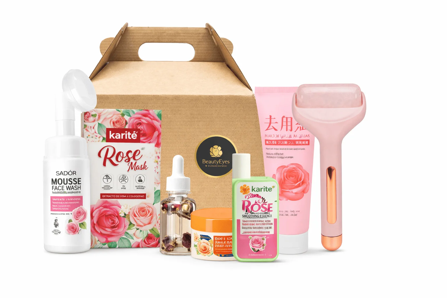 k0105 COMBO ROSAS BEAUTY SKIN CARE 5PCS - Imagen 1